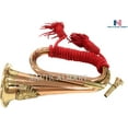 thumbnail image 5 of Brass and Copper Blowing Bugle Signal Horn 10.6" with Beautiful Rope Binding, 5 of 5