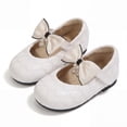 thumbnail image 3 of Rexoro Girls Mary Janes Shoes PU Bowknot Pearl Wedding Toddler Flats, 3 of 7