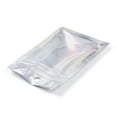 thumbnail image 3 of 100 pc Rectangle Zip Lock Plastic Glitter Holographic Bags Resealable Bags Clear 10x7cm Hole: 6mm Unilateral Thickness: 2.3 Mil(0.06mm), 3 of 4