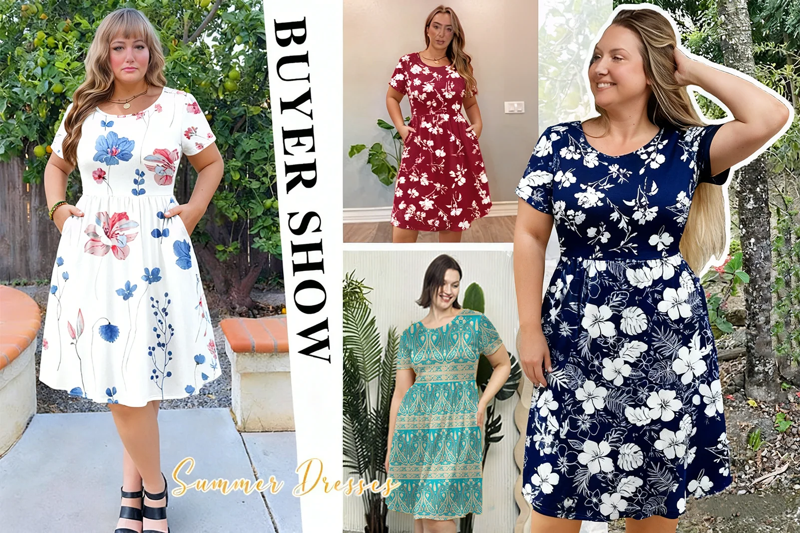 WellSize Summer Plus Size Floral Midi Dress photo 6