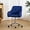 Blue, variant on HOFFREE Velvet Office Chair Cute Vanity Chair with Wheels for Bedroom Upholstered Task Chair for Home Office (Pink)