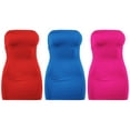 thumbnail image 4 of 2-Piece Women's Strapless Stretchy Tight Fit Seamless Body Con Mini Tube Top Dress, 4 of 9