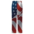 thumbnail image 6 of Beauty American Flag With Light Effect Winter Female Pants Flannel High Waist Women Pants Lady Warm Straight Leg Plush Trousers, 6 of 7