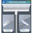 thumbnail image 4 of XUXRUS Push Broom Indoor Outdoor Floor Scrub Brush Stiff Bristles,with Adjustable Long Handle 32-46inches for Bathroom, Living Room, Roof, Garage, Swimming Pool Black and White, 4 of 4