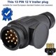 thumbnail image 3 of 7 Pin To 13 Pin Trailer Plug Adapter, 12V 7 Pin To 13 Pin Trailer Towing Plug Connector, Plastic Waterproof Trailer Plug, 3 of 5