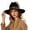 Black, variant on Unisex Western Cowboy Hat with Wide Brim Fedora Style Felt Jazz Cap for Autumn Winter Parties Daily Wear