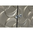 thumbnail image 6 of DecMode Modern Wood 3 Door Cabinet with Black/Silver Finish and Crescent Moon Design, 47"W x 32"H, 6 of 17