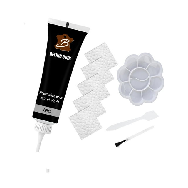 Rongfmy Leather Repair Cream Vinyl Repair Kits for Coat Leather Furniture Black