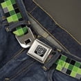 thumbnail image 2 of Buckle-Down Belt, Seatbelt Buckle Belt, Checker Mosaic Green, Youth 22 to 32 Inches, 2 of 9
