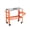 Orange, variant on Anoncndin 1200 LBS Heavy-Duty Welding Table Workbench, 36" x 18" Steel Top with Lockable Caster Wheels, Tool Rack Tray 4 Tool Slots 5/8" Fixture Holes, Industrial Workbench for Welding & Repair