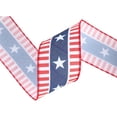 thumbnail image 5 of LaRibbons 2 1/2" Wired Ribbon | Red/White/Blue Stars and Stripes | 10 Yard Roll, 5 of 7