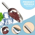 thumbnail image 3 of Metal ice scoop, kitchen ice scoop for ice maker, small food scoop for bar party, stainless steel silver - style:style2;, 3 of 5