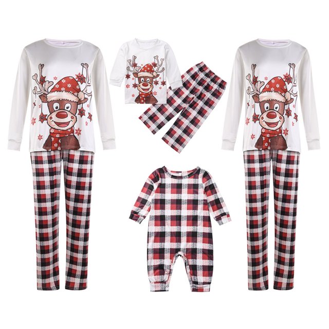 Pyjamas de Noël Assortis pour Famille Ou Couples