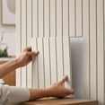 thumbnail image 7 of Wall Panels for Bedroom Light Gray 12 Inch Adhesive Wall Panels Slat Panels Sound Dampening Home Wall Decor for Bedroom Office Dorm Nursery Interior Wall Decoration, 1 Pack, 7 of 7