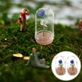 thumbnail image 4 of MasteelfCA 2pcs Miniature Flower In Dome Miniature Scene Model Mini Flower in Dome for Tiny House Centerpieces, 4 of 7