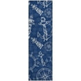 thumbnail image 2 of Addison Rugs Mayfield Washable Coastal Nautical Navy Runner Rug, 2'3" x 7'6", 2 of 5