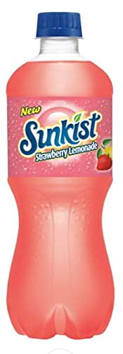 Sunkist Strawberry Lemonade Soda, 12 Fl Oz Cans, 12 Pack, All Natural ...