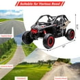 thumbnail image 5 of Telyswee 2 Seats Ride on UTV with Remote Control for Kids, 2x24V Batteries, 4x200W Motors, 23" Seats Width Electric Vehicle, EVA Wheels, Music, Head+Tail Light, Max Load 130Lbs, 5 of 6
