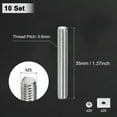 thumbnail image 3 of Uxcell 10-Set Fully Threaded Rod, M5x35mm 304 Stainless Steel Right Hand Thread Bar Studs with Nuts and Washers, 3 of 7