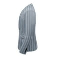 thumbnail image 4 of Cloudstyle Men's Striped Notched Lapel Single-Breasted Blazer, 1-Button Formal Jacket with Back Vent & Functional Pockets, 4 of 10
