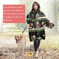 thumbnail image 4 of Wearable Oversized Blanket,Black Christmas Santa Pattern Wearable Blanket Hoodie for Adults,Cozy Hooded Blankets with Super Pockets,Super Warm Fuzzy Pullover for Women & Men, 4 of 6