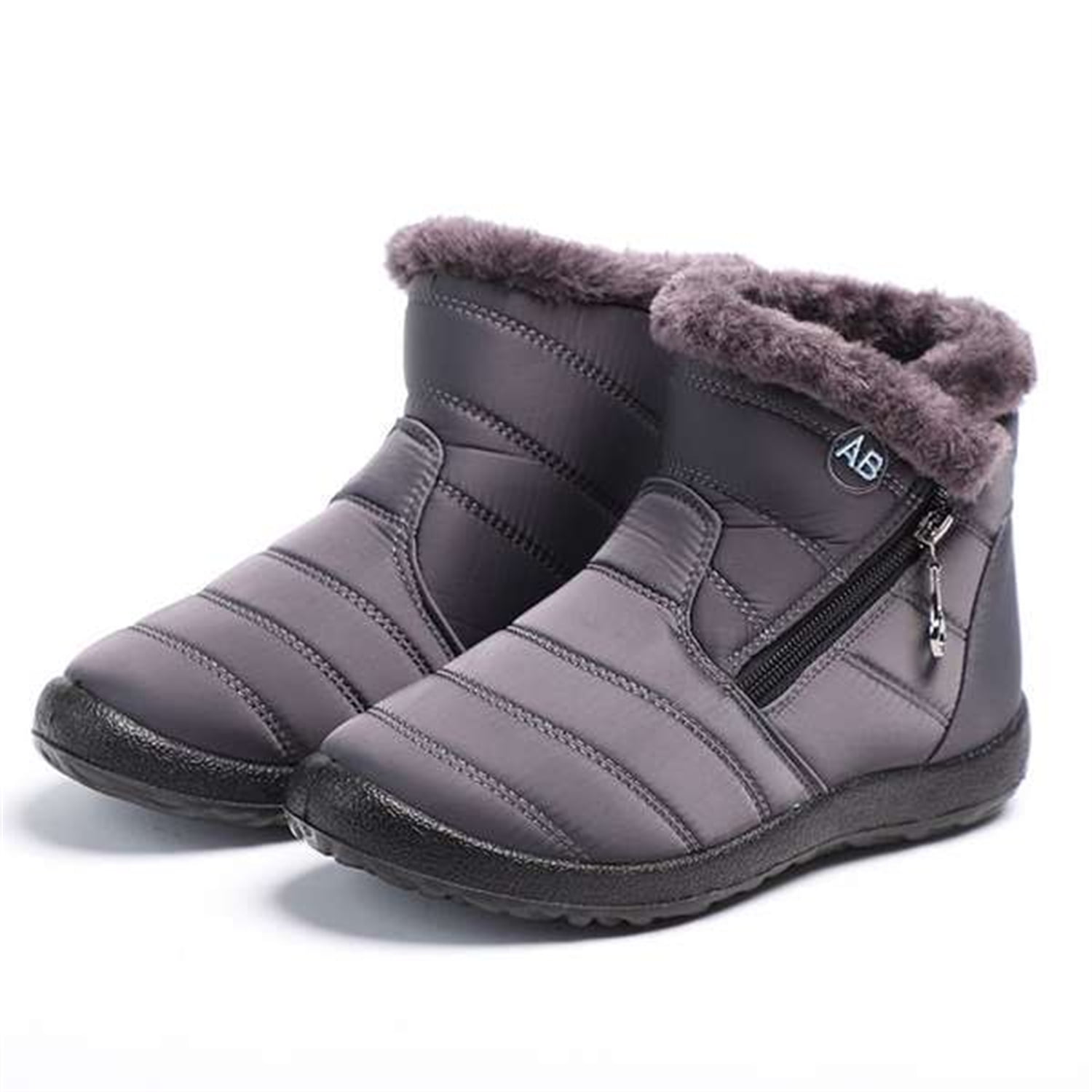 JSLEAP Women's Warm Snow Boots Plush Ankle Boots