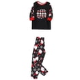 thumbnail image 2 of Midsumdr Family Christmas Pjs Matching Sets, Christmas Pajamas Snow Printed Round Neck Long Sleeve Blouse Tops+Wide Leg Pants Two Piece Set Christmas Pajamas(Kids), 2 of 4