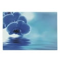 thumbnail image 1 of Flower Cutting Board, Orchid Floral Design with Reflection to a River Water Image Photo, Decorative Tempered Glass Cutting and Serving Board, Large Size, Violet Blue White, by Ambesonne, 1 of 1