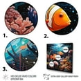thumbnail image 3 of Designart "Orange Blue Clownfish Silent Underwater II" Animals Floater Framed Canvas Art Print, 3 of 7