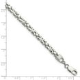 thumbnail image 3 of White Sterling Silver bracelet Chain style Byzantine 8 in 5 mm, 3 of 3