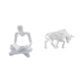 thumbnail image 1 of Escultura Abstracta De Resina De Toro Imaginativo Para Sala De Estar, Entrada, Mesa, Escritorio, Estante, Oficina, Decoración Creativa Moderna Coleccionable, 1 of 8