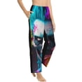 thumbnail image 2 of Balery Modern Abstract Colorful Skull A print Women's Pajama Pants,Ultra Lightweight Pjs,Lounge Pant-XX-Large, 2 of 9