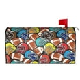 thumbnail image 2 of Qekee American Football Print Mailbox Cover with Magnetic Strips, Waterproof, Sunscreen for Garden Yard Decor-21x18 in, 2 of 9