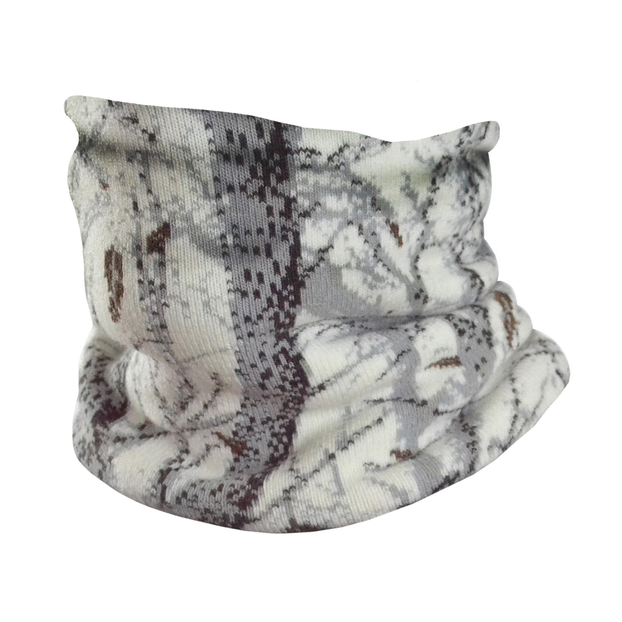 Quietwear Unisex Camo Knit Neck Gaiter, Snow Camo, One Size Fits Most