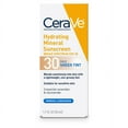 CeraVe Mineral Face Sunscreen Lotion SPF 30 Hydrating with Zinc Oxide