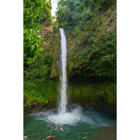Canvas Print Water Rain Forest Tropical Costa Rica Water Fall Stretched Canvas 10 x