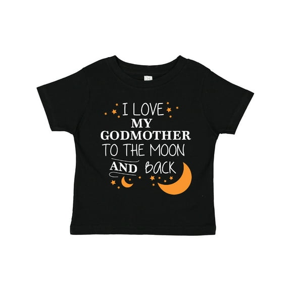 Inktastic I Love My Godmother to the Moon and Back Boys or Girls Toddler T-Shirt