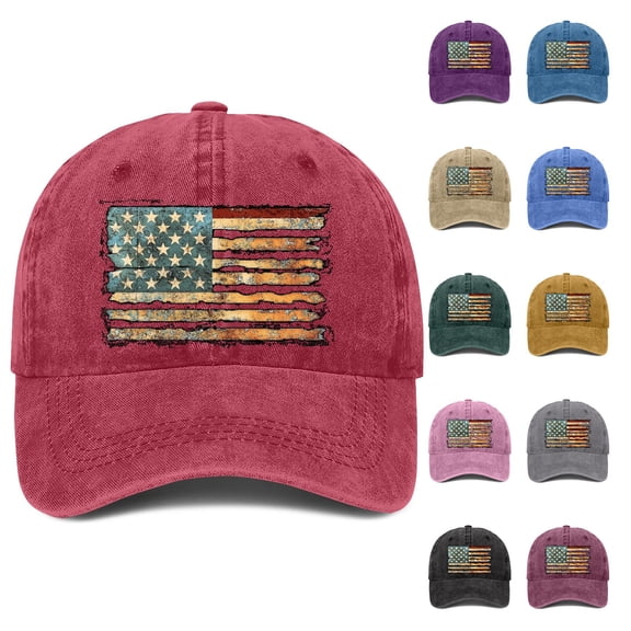 250th Anniversary USA Hat BWASD United States 250th Anniversary Baseball Cap America Flag Prints 4th of July Patriotic Cotton UV Protection Sun Hat for Men Women