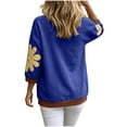 thumbnail image 5 of Posijego 3/4 Sleeve Sweatshirts for Women Oversized Sweatshirt Crew Neck Summer Casual Pullover Sweatshirt Fall Tops, 5 of 8