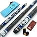 thumbnail image 3 of cUESOUL 57 inch 21oz 12 Maple Pool cue Stick Kit- Rock The World Stylish Pattern cue Design in Blue Paint, 3 of 4