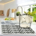 thumbnail image 5 of Black and White Dish Drying Mat Microfiber Kitchen Mats Large Counter Absorbent Dish Pad Drainer Rack 18"x24", 5 of 7