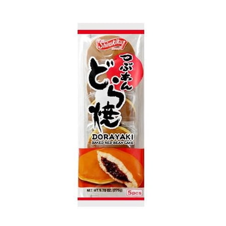 (4 pack) (4 Pack) Shirakiku Dorayaki Baked Red Bean Cake, 5 Ct
