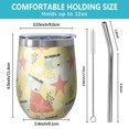 thumbnail image 5 of Modern 12oz Stainless Steel Insulated Wine Tumbler with Lid and Straw – Double Wall Vacuum Mug for Hot & Cold Drinks, 304 Steel Interior, Sweat-Free Design, 5 of 5