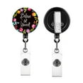thumbnail image 6 of Flower Print Retractable Badge Holder for Nurse Doctor Student Teacher, 6 of 20