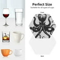 thumbnail image 6 of Yiaed Abstract Ink Octopus Print Leather Coasters for Drinks - Cup Coasters Coffee Table Kitchen Table Bar, Home & Office Gifts Handmade Drink Coasters-Hexagon, 6 of 6