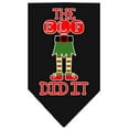 thumbnail image 2 of Christmas Pet and Dog Bandana Screen Printed, "The Elf Did It", 2 of 10