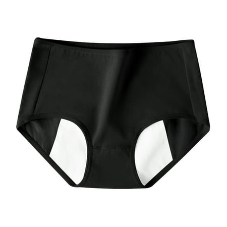 

DNDKILG Women s Soft High Waist Cotton Underwear Breathable Comfort Panties Briefs Black L