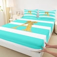 thumbnail image 4 of Erosebridal Sequin Print Letter Bed Sheets, Bowknot Monogrammed A King Sheets, 4pcs, 4 of 5