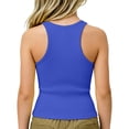 thumbnail image 3 of YaEYa Girls Ribbed Tank Top Fitted Sleeveless Racerback Athletic Workout Top Summer Exercise Yoga Gym Shirts Fits for Kids 4-14 Years, 3 of 10