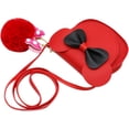 thumbnail image 2 of YOUI-GIFTS Little Girls Cute Bowknot Crossbody Purse Cartoon Mouse Ear Shoulder Handbag with Pompoms, 2 of 7